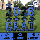14Pcs Black & Blue Graduation Yard Signs with 28 Stakes Class of 2026 Grad Party Supplies