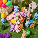 JOYIN 18 Pcs Prefilled Easter Eggs with Plush Animals