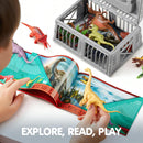 JOYIN 19 Pcs Dinosaur Toys Set with Play Mat & Storage Cage