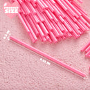 JOYIN 200 PCS Valentine Heart Shaped Pink Straws