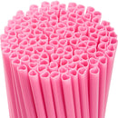 JOYIN 200 PCS Valentine Heart Shaped Pink Straws