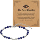 2026 Dark Blue Graduation Bracelet with Greeting Card and Gift Box for Women, Graduation Gifts