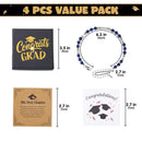 2026 Dark Blue Graduation Bracelet with Greeting Card and Gift Box for Women, Graduation Gifts