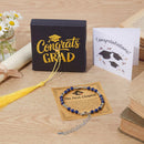 2026 Dark Blue Graduation Bracelet with Greeting Card and Gift Box for Women, Graduation Gifts