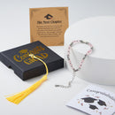 2026 Pink Graduation Bracelet with Greeting Card and Gift Box for Women, Graduation Gifts