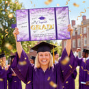 2026 Purple & Gold Graduation Guestbook Alternative for High School College Grad Gift