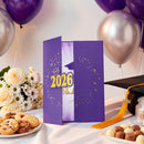 2026 Purple & Gold Graduation Guestbook Alternative for High School College Grad Gift