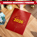 2026 Red & Gold Graduation Guestbook Alternative for High School College Grad Gift