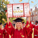 2026 Red & Gold Graduation Guestbook Alternative for High School College Grad Gift