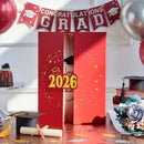 2026 Red & Gold Graduation Guestbook Alternative for High School College Grad Gift
