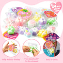 JOYIN 24 PCS Valentine's Day 2" Cat Paw Fidget Toys (6 Colors) with Cards