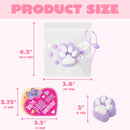 JOYIN 24 PCS Valentine's Day 2" Cat Paw Fidget Toys (6 Colors) with Cards