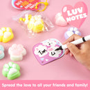 JOYIN 24 PCS Valentine's Day 2" Cat Paw Fidget Toys (6 Colors) with Cards