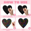 JOYIN 24 Packs Valentines Day Cards with Scratch Heart Paper