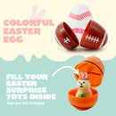 JOYIN 24 Pcs 2.3" Assorted Sports Balls Plastic Easter Eggs