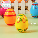 JOYIN 24 Pcs 2.3 Inch Printed Fillable Plastic Easter Eggs