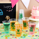 24Pcs 16oz Green Disposable Graduation Cups Class of 2026 Party Supplies