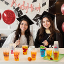 24Pcs 16oz Red Disposable Graduation Cups Class of 2026 Party Supplies