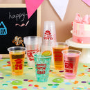 24Pcs 16oz Red Disposable Graduation Cups Class of 2026 Party Supplies