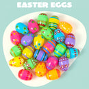 JOYIN 24 Pcs 3.15 Inch Printed Plastic Fillable Easter Eggs