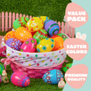 JOYIN 24 Pcs 3.15 Inch Printed Plastic Fillable Easter Eggs