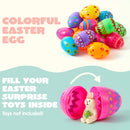 JOYIN 24 Pcs 3.15 Inch Printed Plastic Fillable Easter Eggs