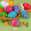 JOYIN 24 Pcs 3.15 Inch Printed Plastic Fillable Easter Eggs