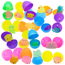 JOYIN 24 Pcs Easter Prefilled Eggs with Mochi Squishy Toys