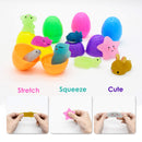 JOYIN 24 Pcs Easter Prefilled Eggs with Mochi Squishy Toys