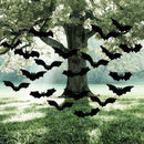 JOYIN 24 Pcs Halloween Hanging Bats Decorations with Glow in The Dark Eyes