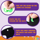 JOYIN 24 Pcs Halloween Hanging Bats Decorations with Glow in The Dark Eyes