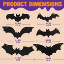 JOYIN 24 Pcs Halloween Hanging Bats Decorations with Glow in The Dark Eyes