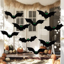 JOYIN 24 Pcs Halloween Hanging Bats Decorations with Glow in The Dark Eyes