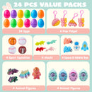 JOYIN 24 Pcs Prefilled Easter Eggs with Assorted Toys