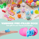 JOYIN 24 Pcs Prefilled Easter Eggs with Assorted Toys