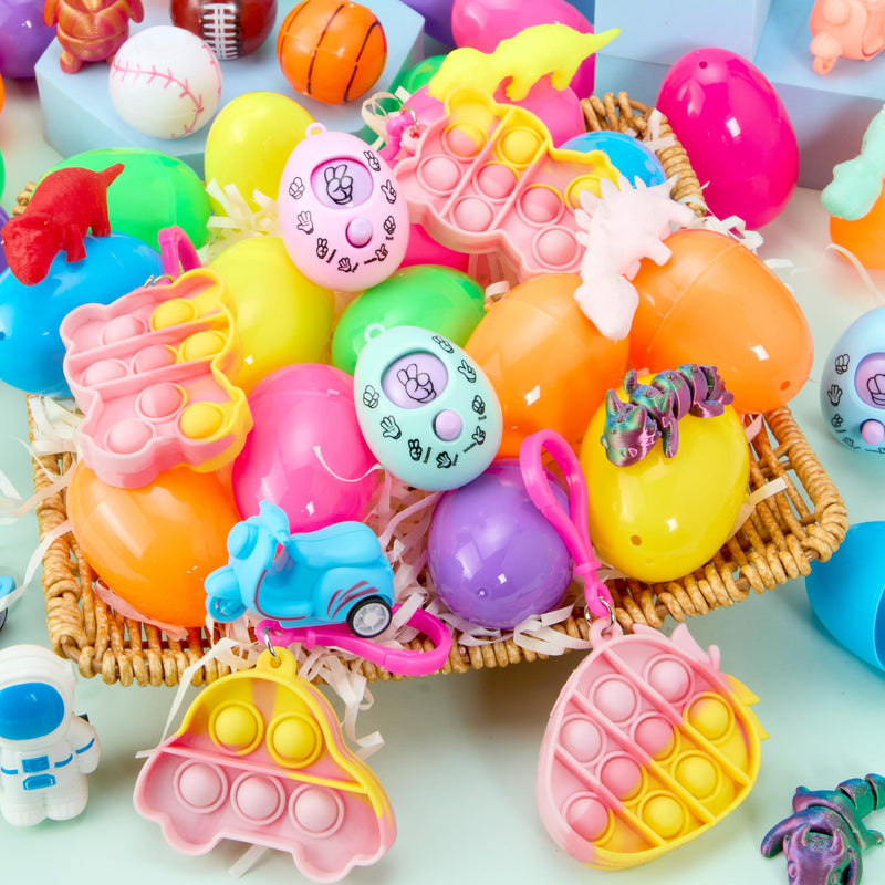 JOYIN 24 Pcs Prefilled Easter Eggs with Assorted Easter Toys for Easter ...