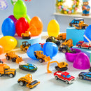 JOYIN 24 Pcs Prefilled Easter Eggs with Vehicle Toys