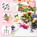 JOYIN 24 Pcs Valentine's Day Gift Cards with Color Changing Lizard Toys