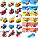 JOYIN 24 Pcs Valentine's Day Mini Truck Building Blocks with Cards