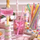 JOYIN 24 Pcs Valentines Day Cards with Straws Covers Caps for Cup Tumbler