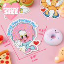 JOYIN 28 Packs Valentines 14 Designs Kawaii Desserts Style Stress Relief Fidget Toy with Card