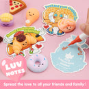 JOYIN 28 Packs Valentines 14 Designs Kawaii Desserts Style Stress Relief Fidget Toy with Card