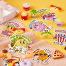 JOYIN 28 Packs Valentines 14 Designs Kawaii Desserts Style Stress Relief Fidget Toy with Card