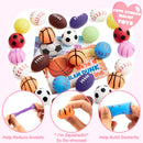 JOYIN 28 Packs Valentines Day Kawaii Sports Ball Mochi Relief Fidget Toy for Kids