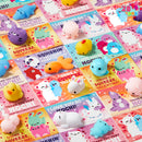 JOYIN 28 Packs Valentines Day Mochi Squishy Toy Stress Relief Gift Cards for Kids