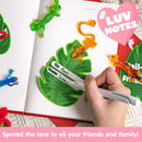 JOYIN 28 Pcs 3" Valentine’s Day Sticky Lizards with Cards for Kids in 7 Colors & 4 Card Designs