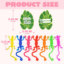 JOYIN 28 Pcs 3" Valentine’s Day Sticky Lizards with Cards for Kids in 7 Colors & 4 Card Designs