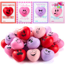 JOYIN 28 Pcs Valentine’s Day Heart Shape Stress Ball with Cards