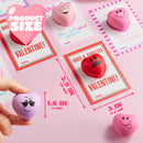 JOYIN 28 Pcs Valentine’s Day Heart Shape Stress Ball with Cards