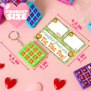JOYIN 28 Pcs Valentine's Day Plastic Tic Tac Toe Game Favors with 4 Colors for Kids Goodie Bag Stuffers